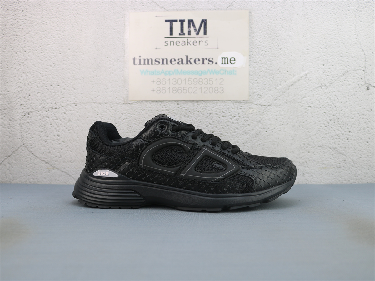 Dior B30 Black Python Skin Men Trainers